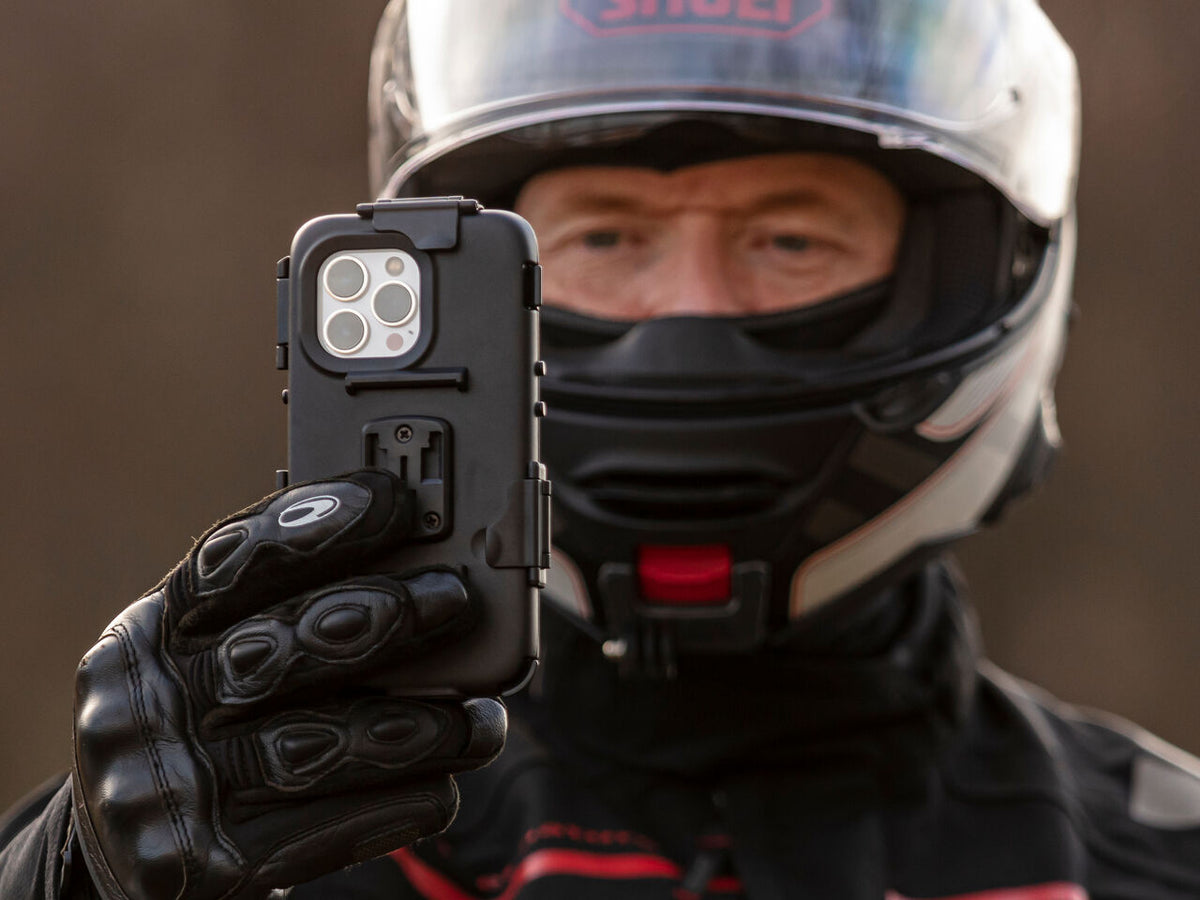 iPhone 15 Serie Wasserdichte Motorradhalterung Telefonkoffer Kits