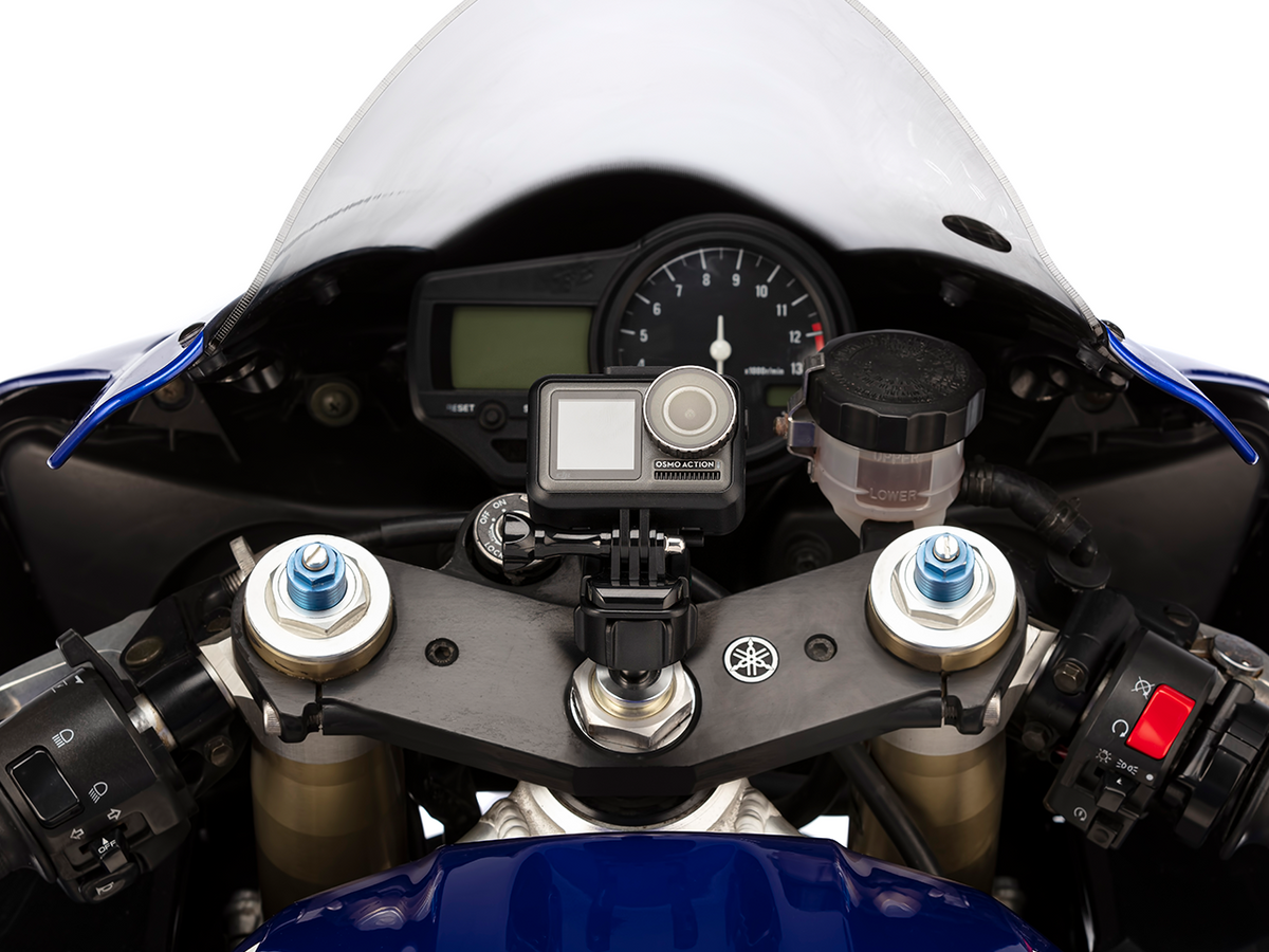 Action Cam houder motorfiets: fietshouder, aluminium actiecamerahouder met dual 360° draaibare kogelkop, 1/4-20 schroefdraad voor GoPro Hero 12 11 10 9 8 7 6 5 D-JI Osmotion Insta-360 X1 Go3 Go2 Action Cam houder motorfiets: fietshouder, aluminium actiecamerahouder met dual 360° draaibare kogelkop, 1/4-20 schroefdraad voor GoPro Hero 12 11 10 9 8 7 6 5 D-JI Osmotion Insta-360 X1 Go3 Go2